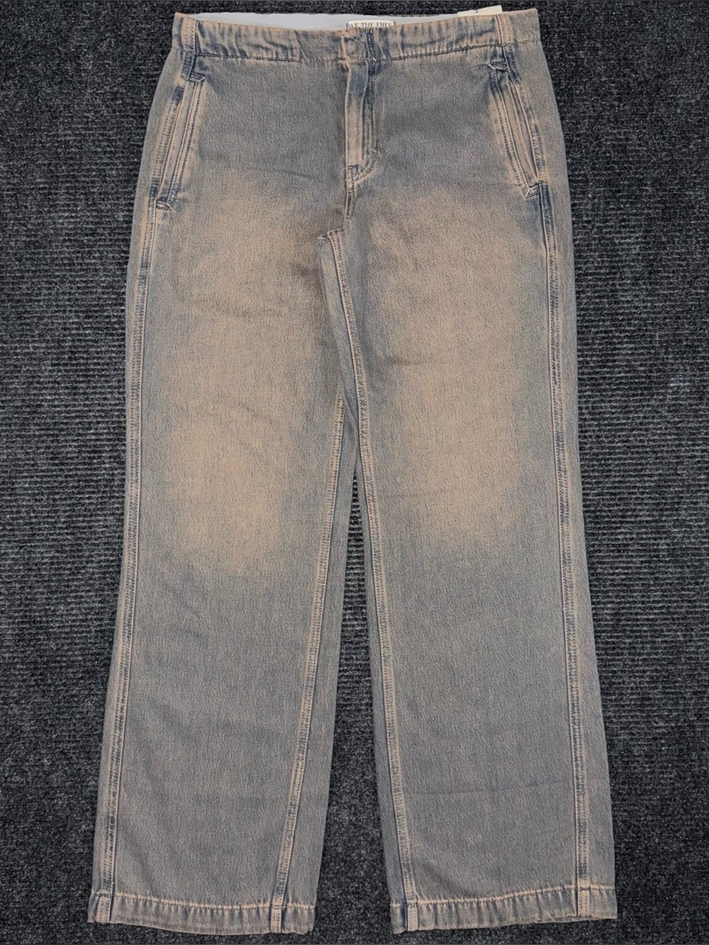 We The Free People NWT Castella Low Rise Boot Cut Jeans Size 28 90s Boho Earthy
